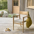 Poltrona da giardino in teak massello e corda beige