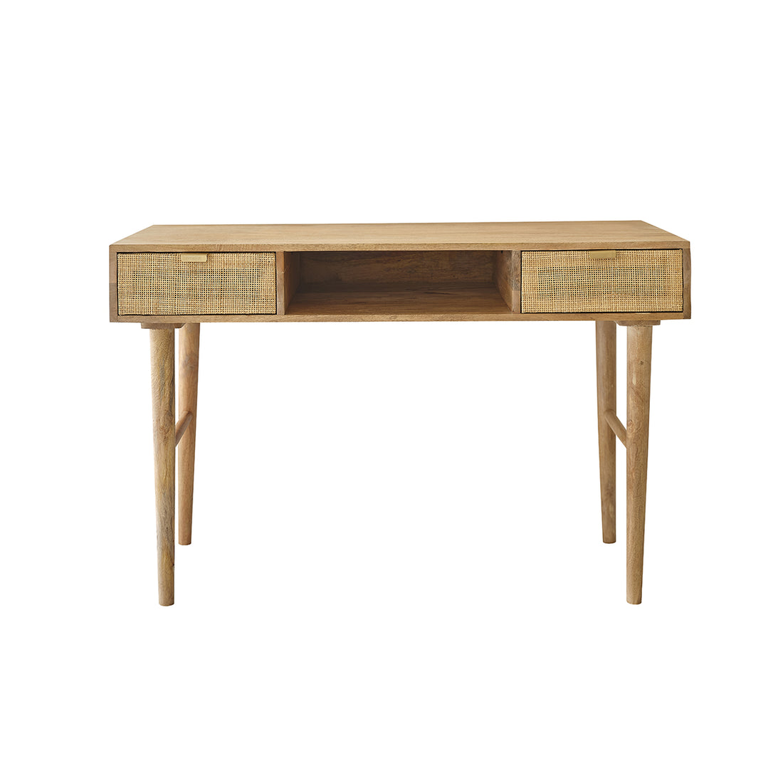 FELICIE - Scrivania in mango massello e midollino 120 cm
