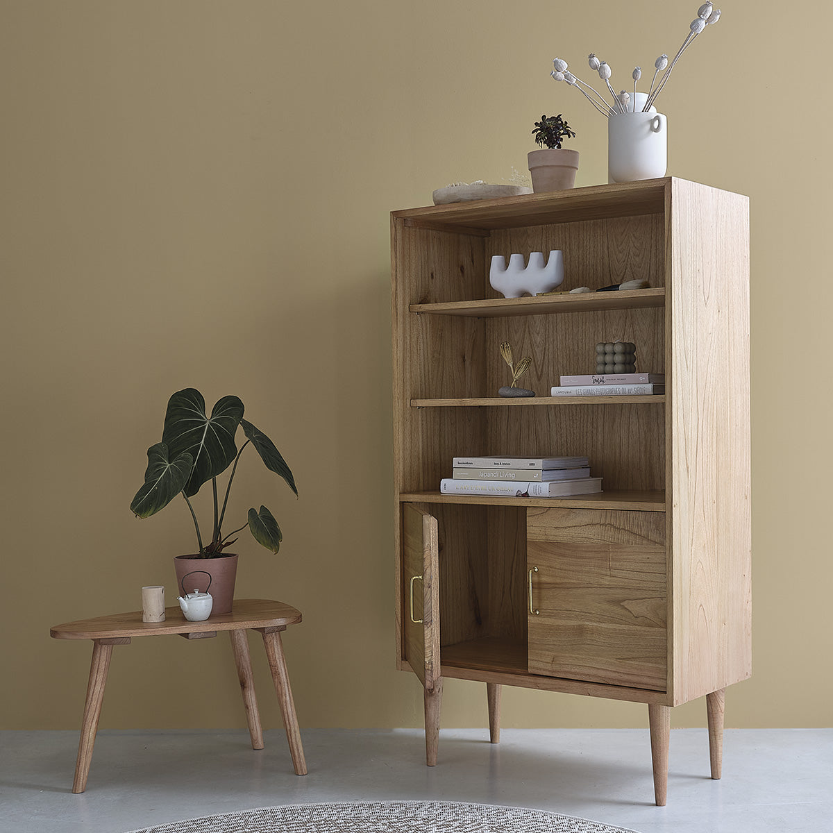 SUZANNE - Bücherregal aus massivem Mindi 85 cm