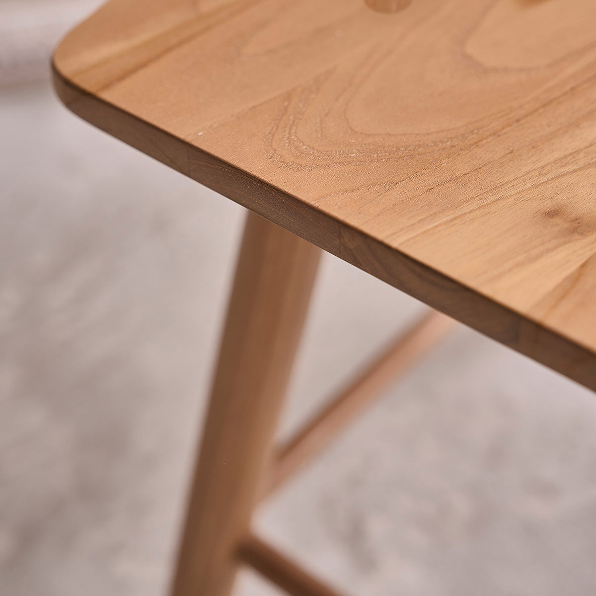 AMBRE - Set di 2 sgabelli in teak massello 45 cm