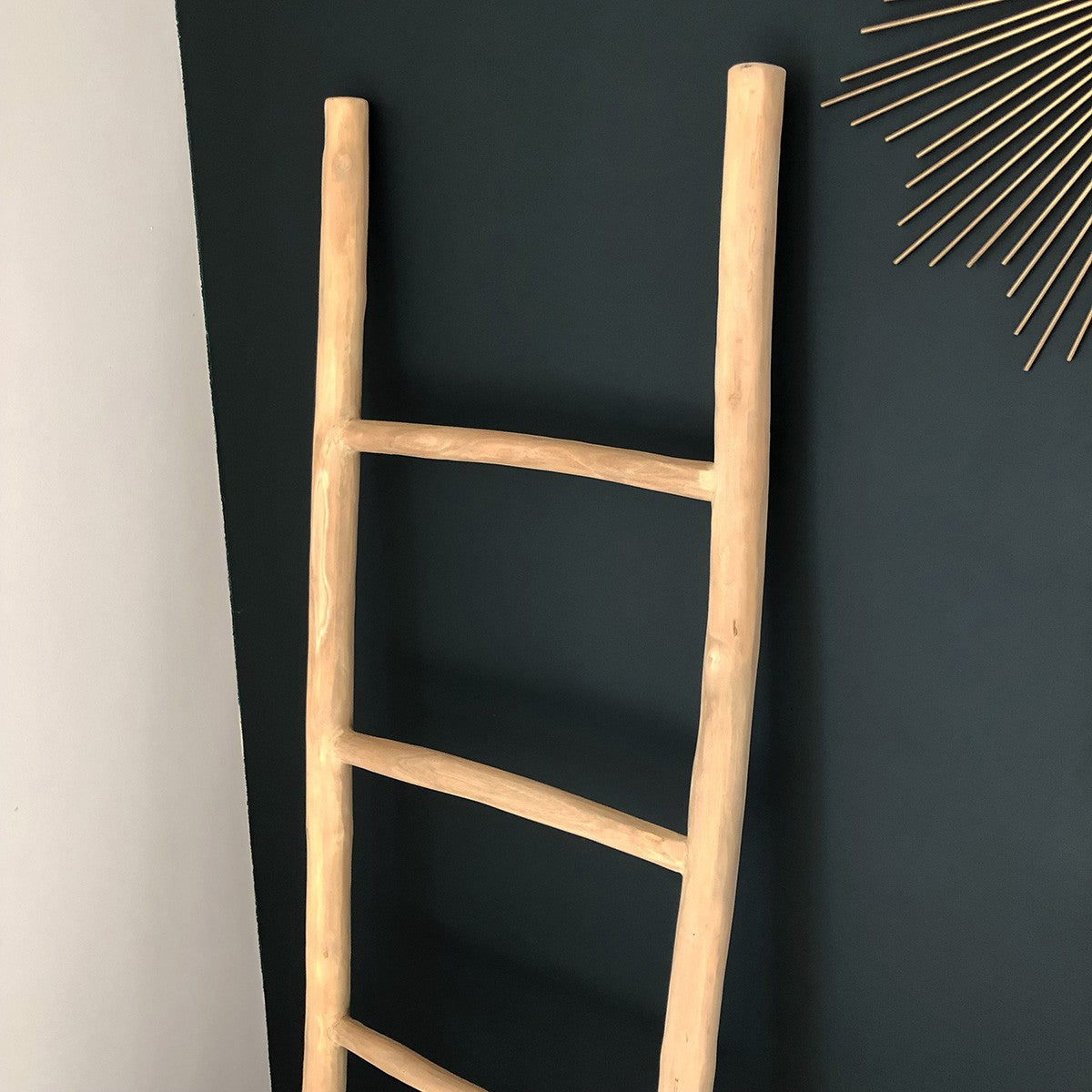 CLARA - Échelle porte-serviettes en teck massif 150 cm