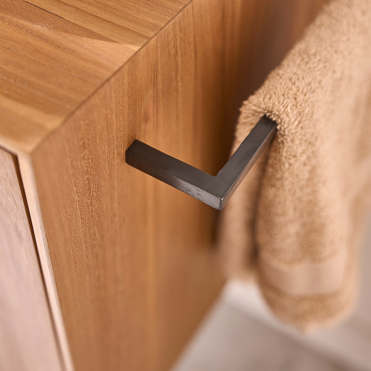 GUSTAVE - Hängendes Handwaschbecken aus massivem Teakholz 35 cm