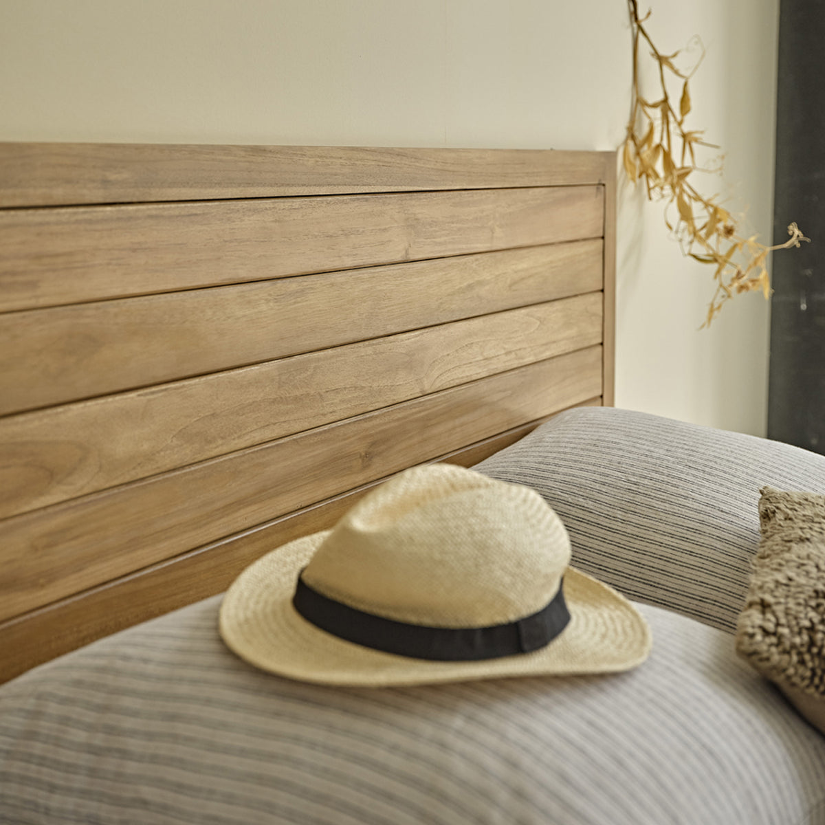 BOSTON - Kopfteil aus massivem Teakholz 160 cm