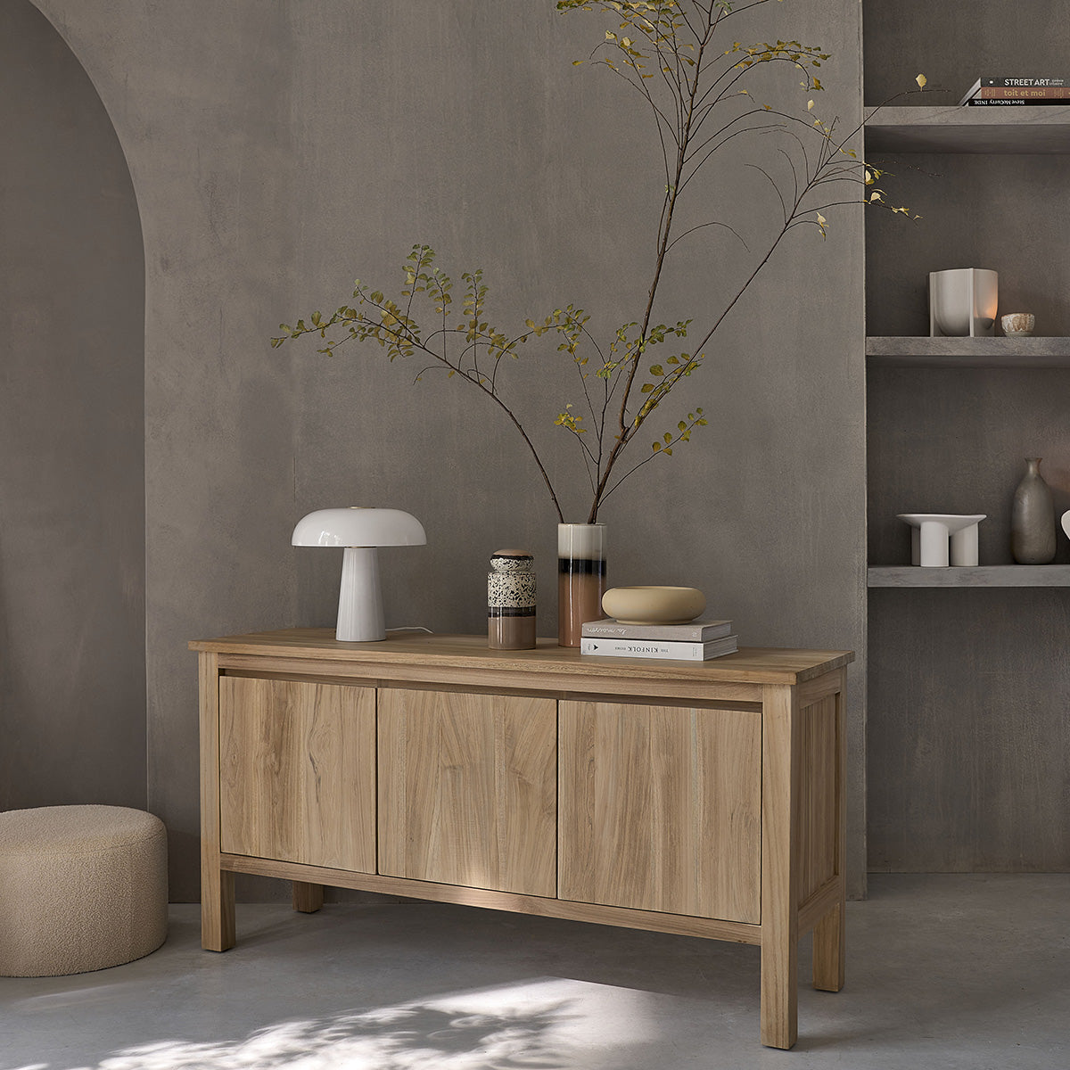 ALDO - Credenza in teak massello 150 cm