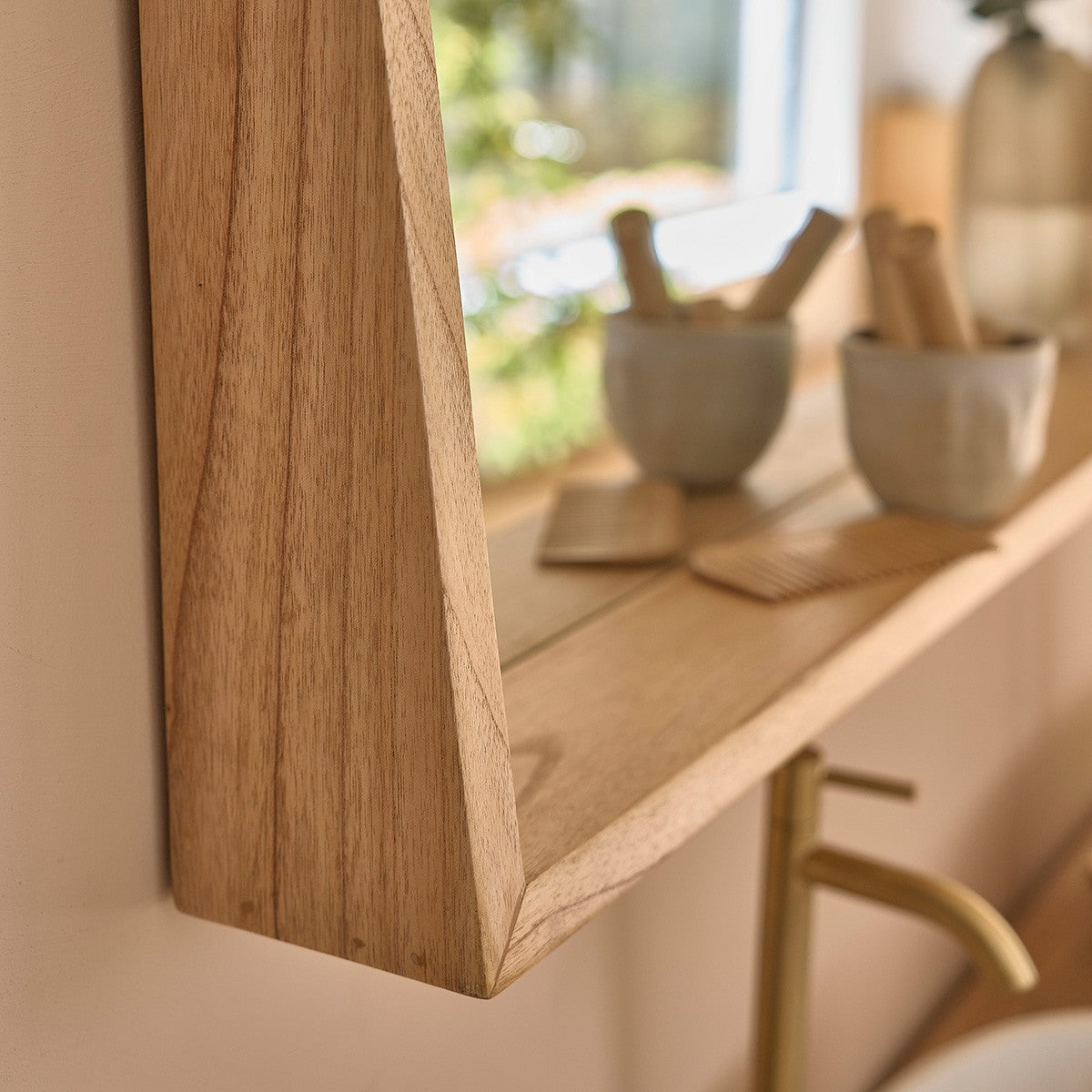 FIFTIES - Specchio in mindi massello 135x67 cm