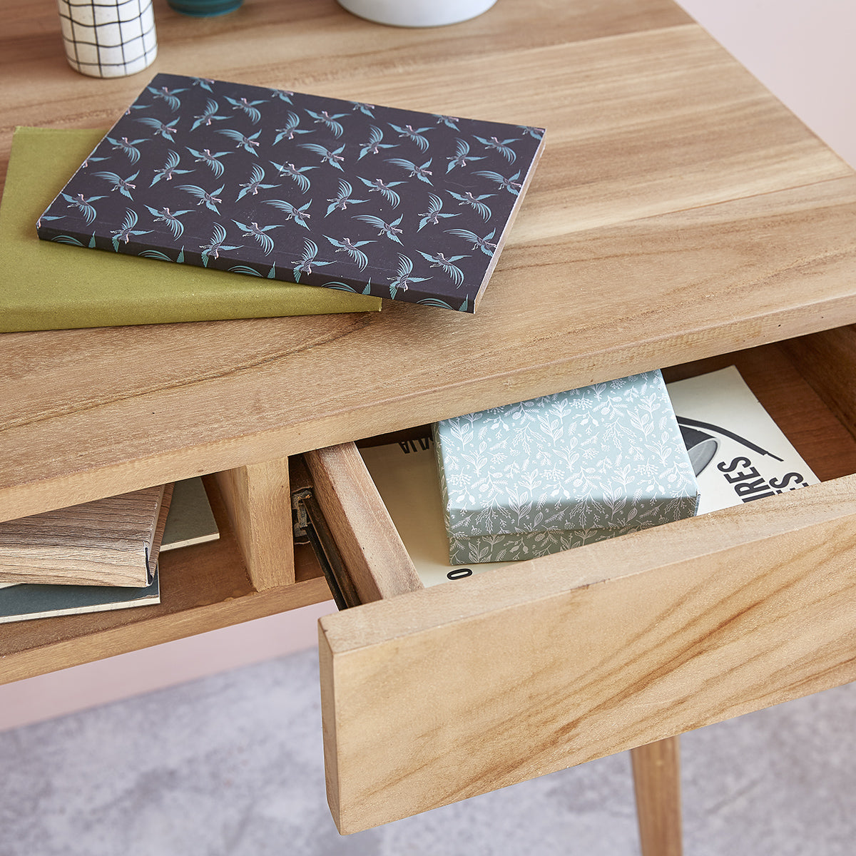 ISAURE - Scrivania in teak massello 120 cm