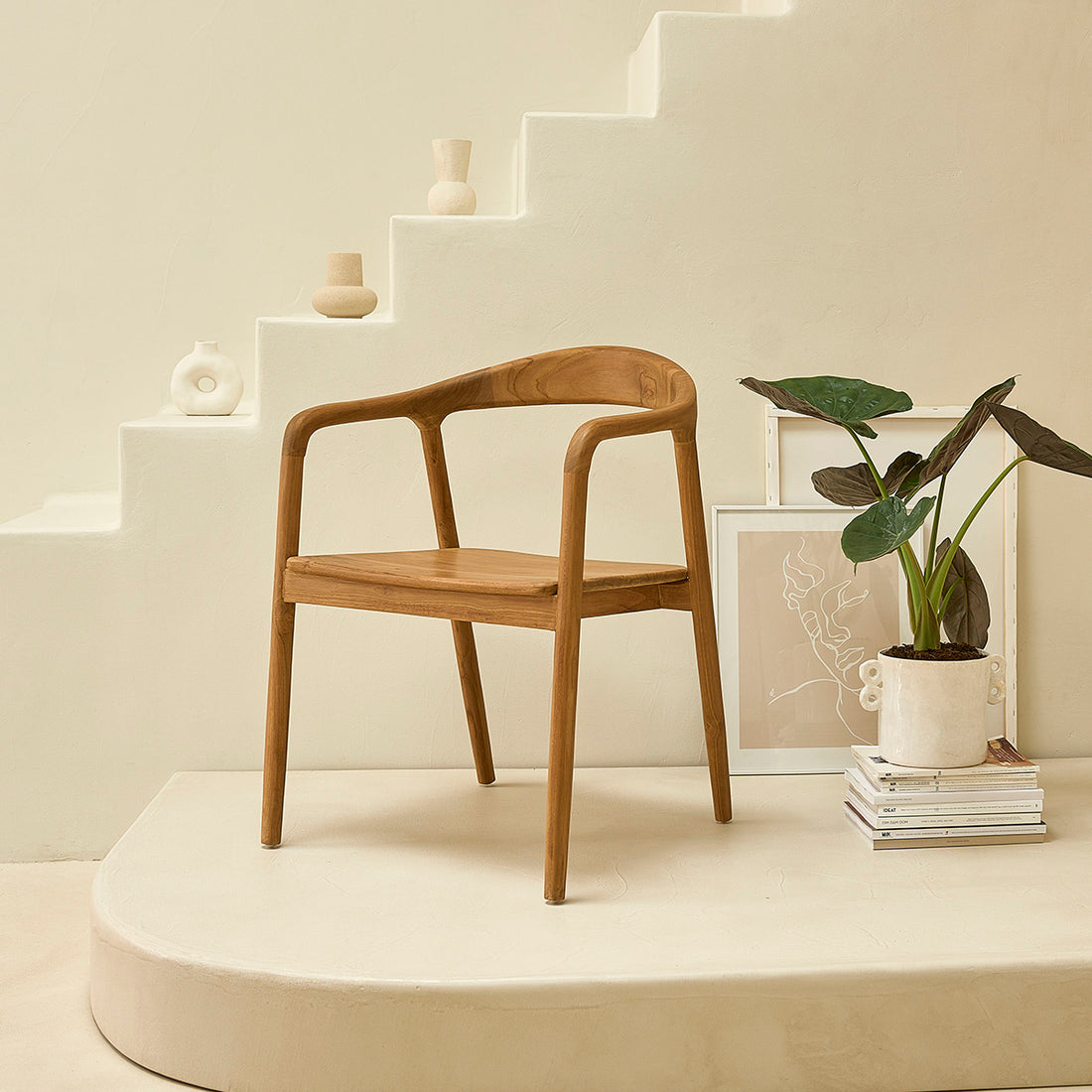 AMBRE - Sedia in teak massello