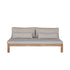 Gartensofa aus massivem Teakholz taupe