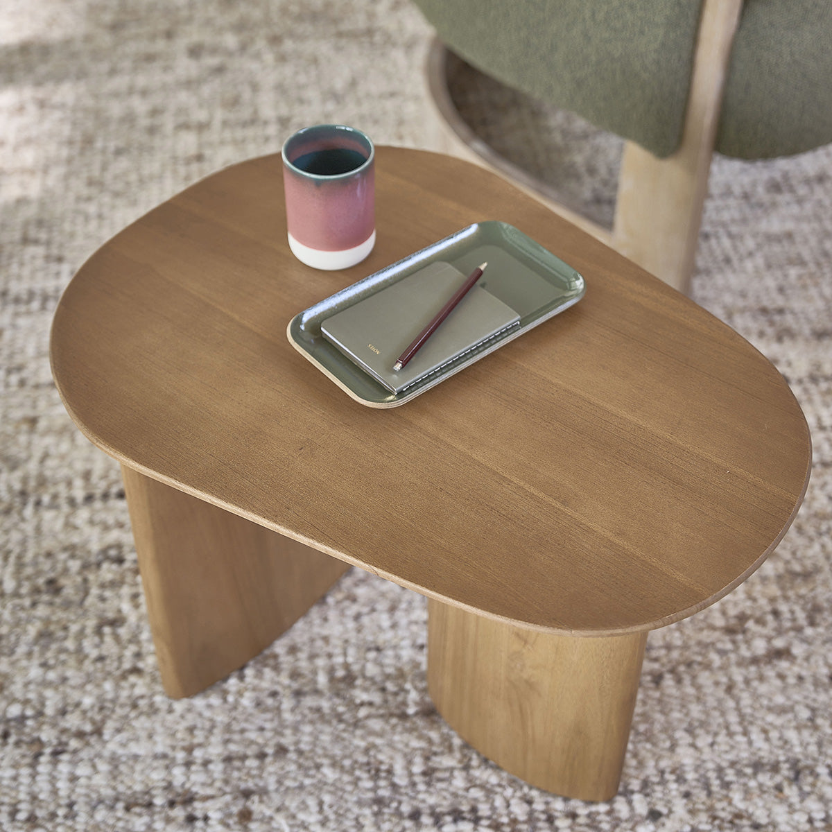 CALMA - Table d'appoint en teck massif organique