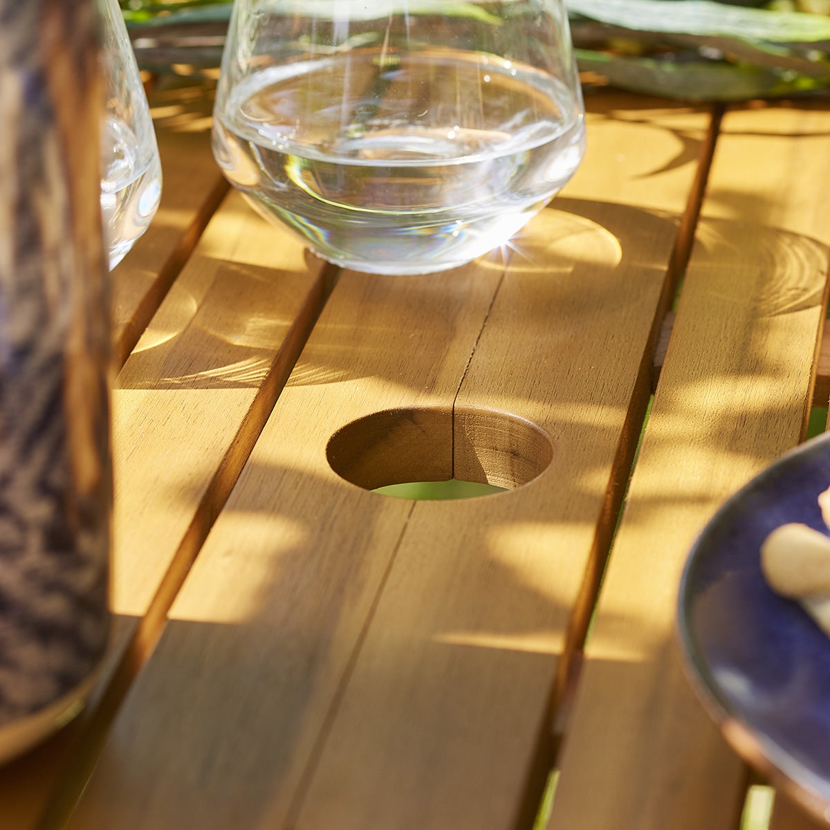 HANOÏ - Table de jardin en acacia massif extensible 8/10 pers.