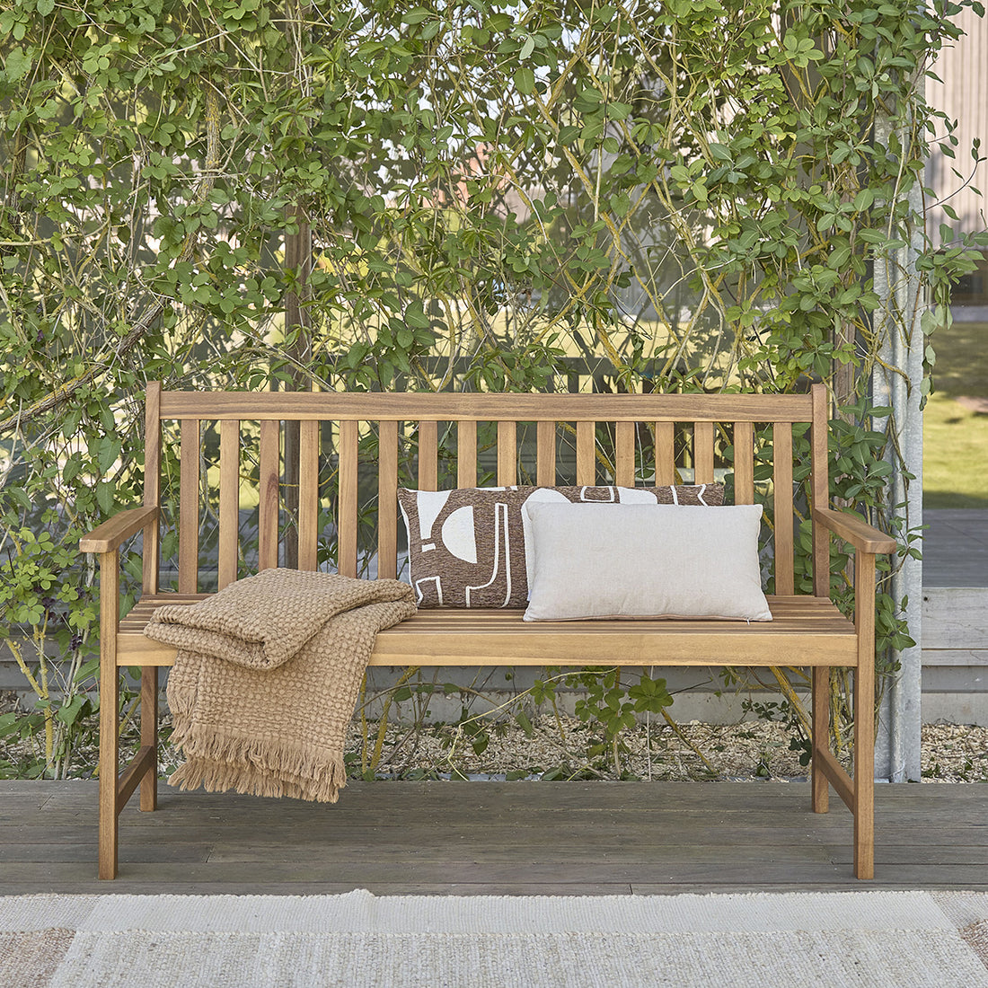 HANOÏ - Banc de jardin en acacia massif 150 cm