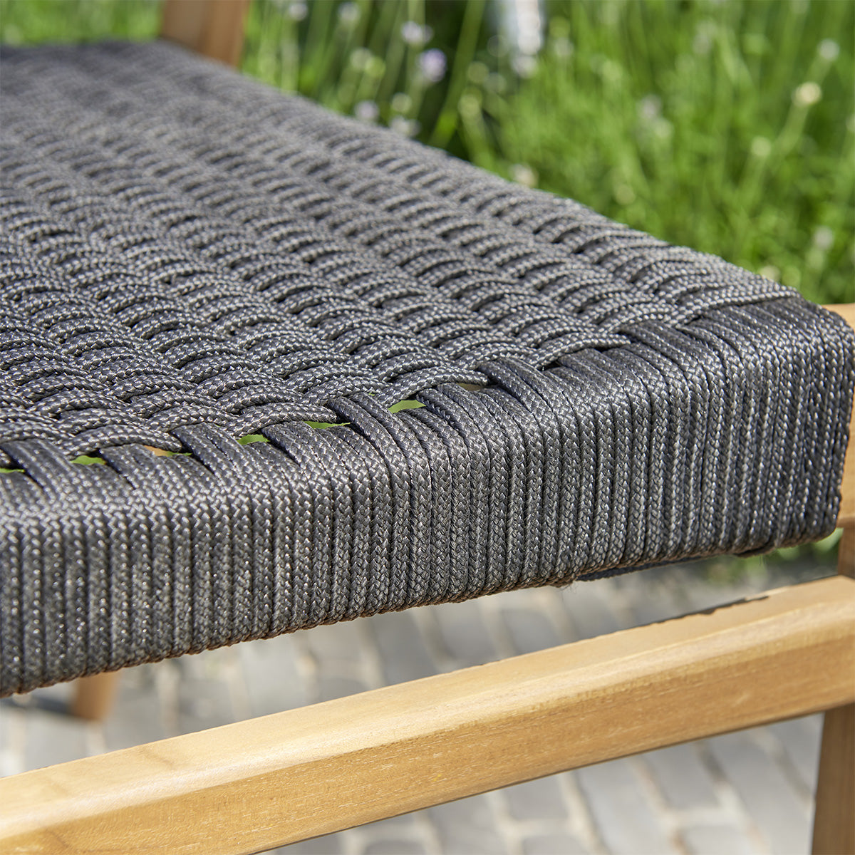 ESTHER - Ausziehbarer Gartenlounge aus recyceltem Teakholz 6 pers.