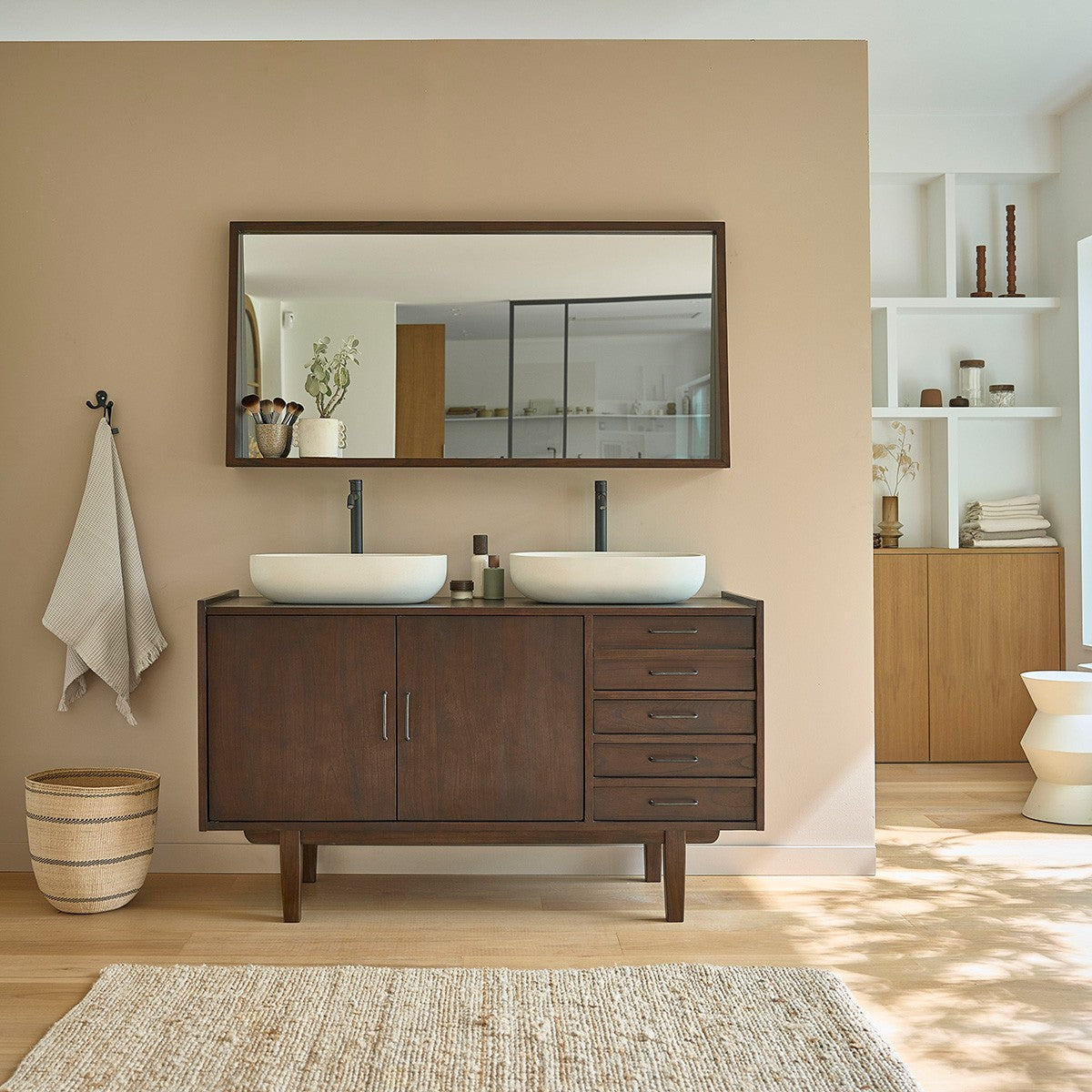 VINTAGE - Spiegel aus massivem Mindi 135x67 cm