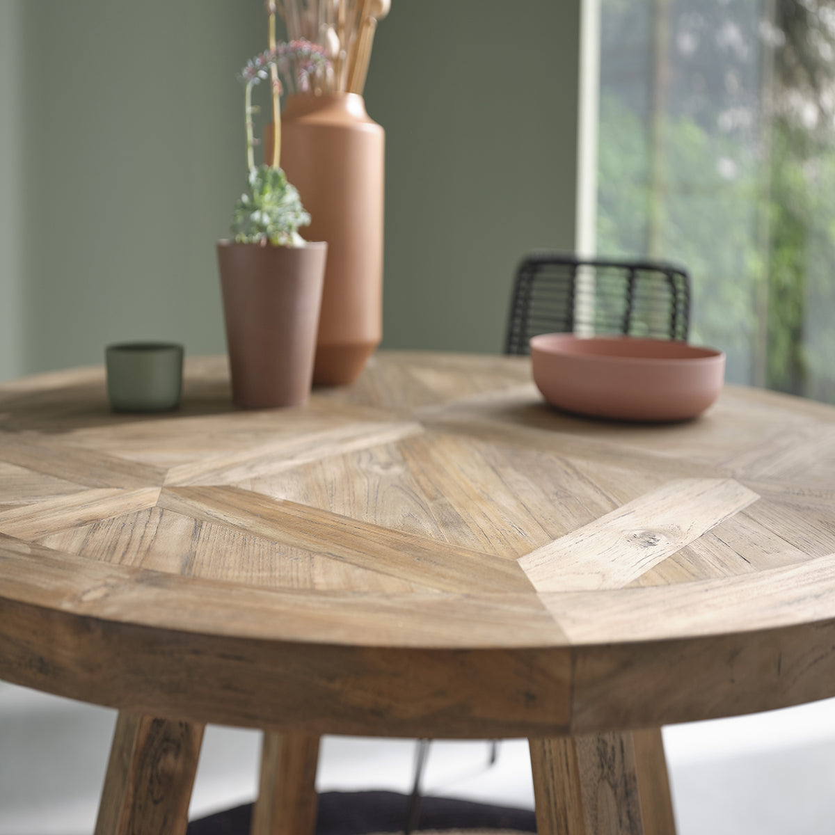 CARGO - Tisch aus recyceltem Teakholz massiv, 4 Sitze
