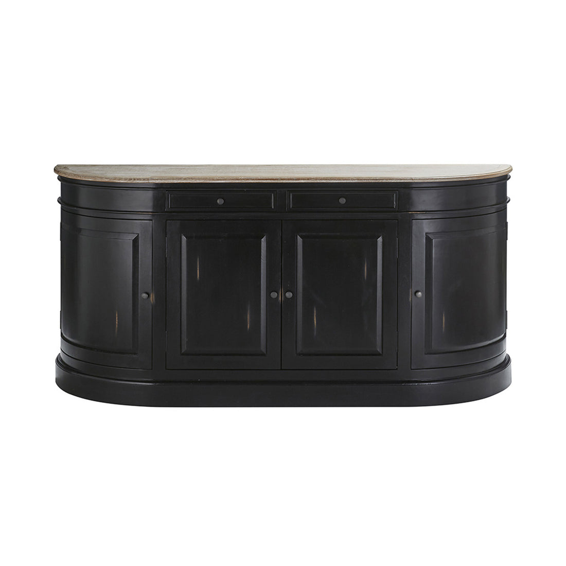 LONDRES - Credenza in mogano e teak massello 180 cm nero