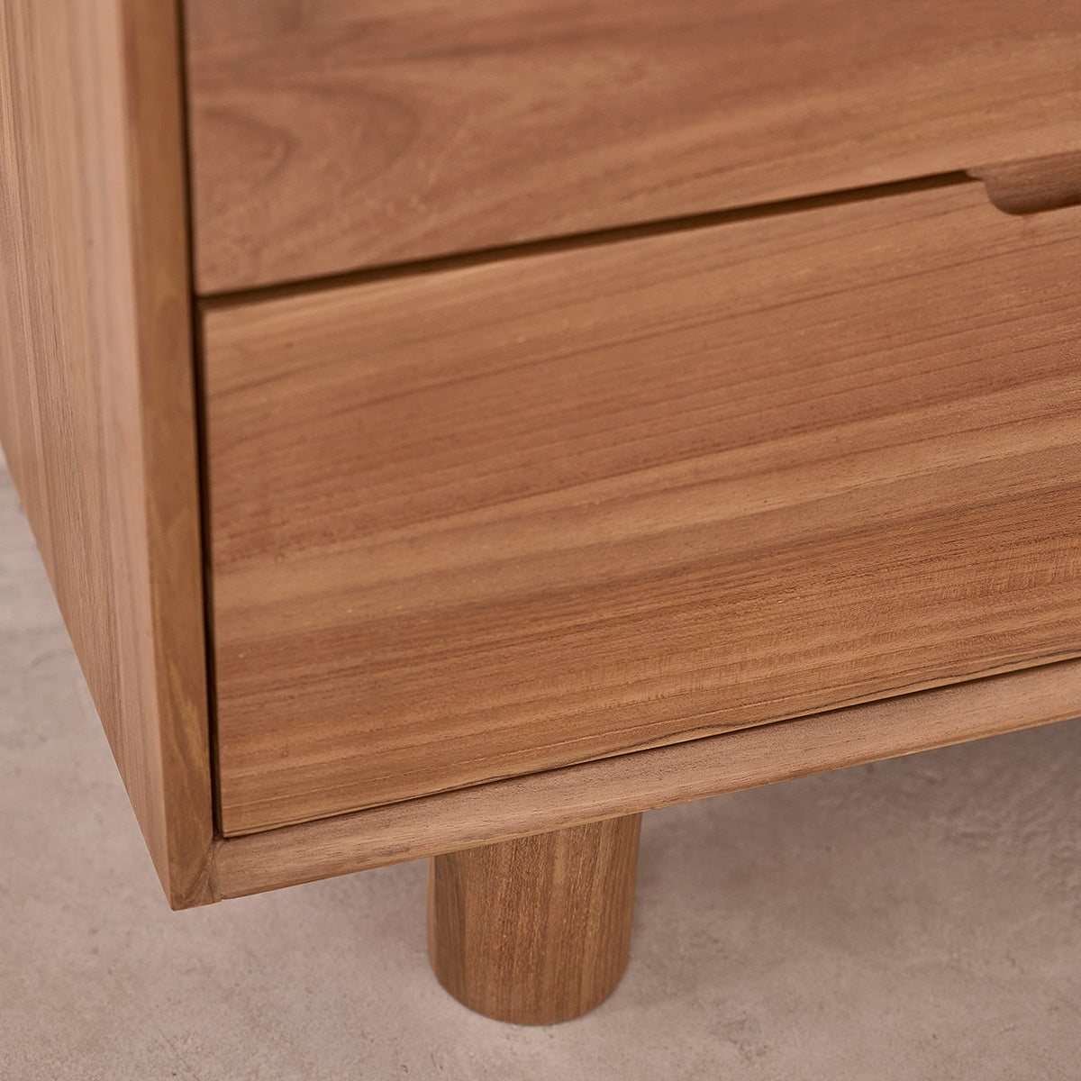 GUSTAVE - Cassettiera in teak massello 110 cm