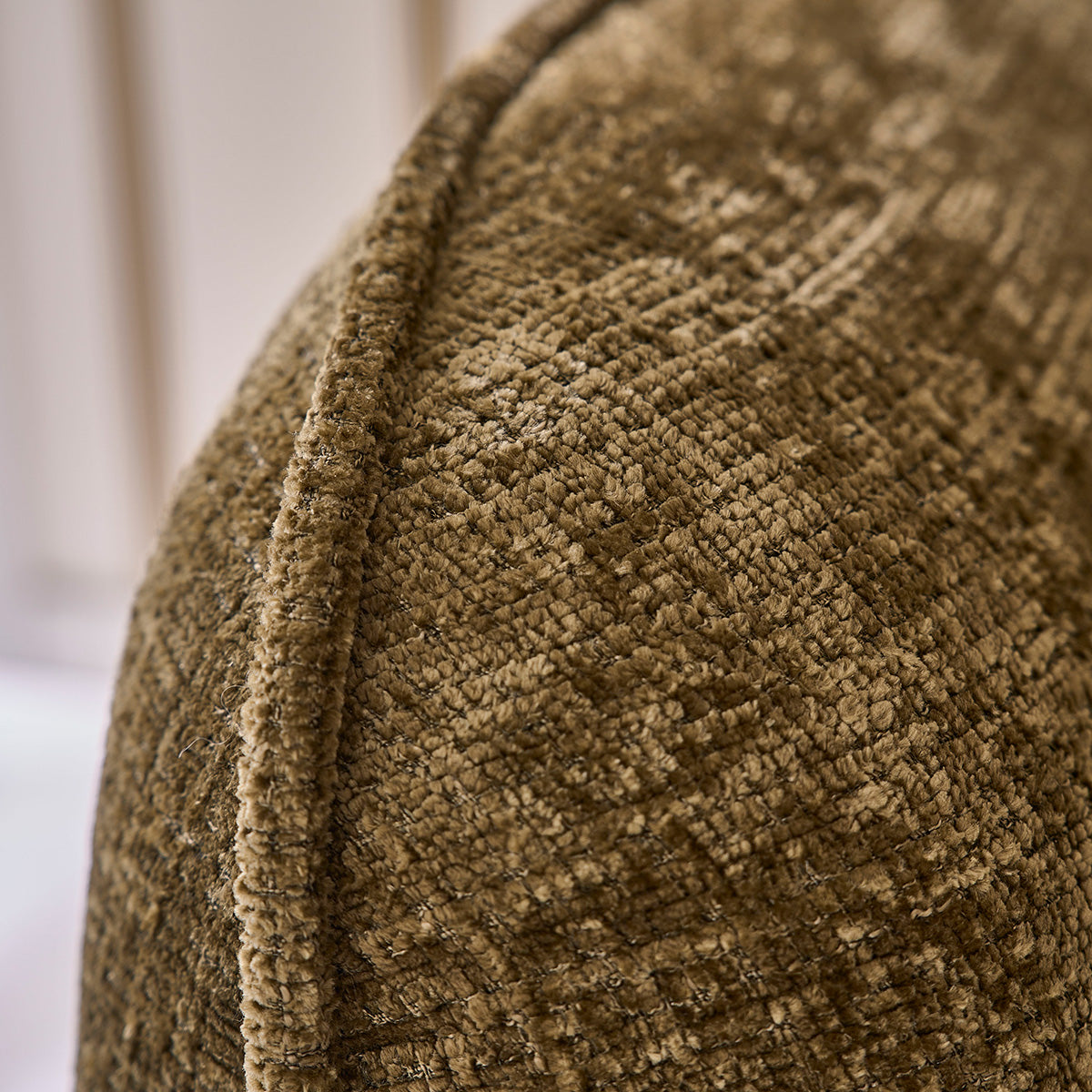 HECTOR - Canapé droit 3 places en velours tressé vert