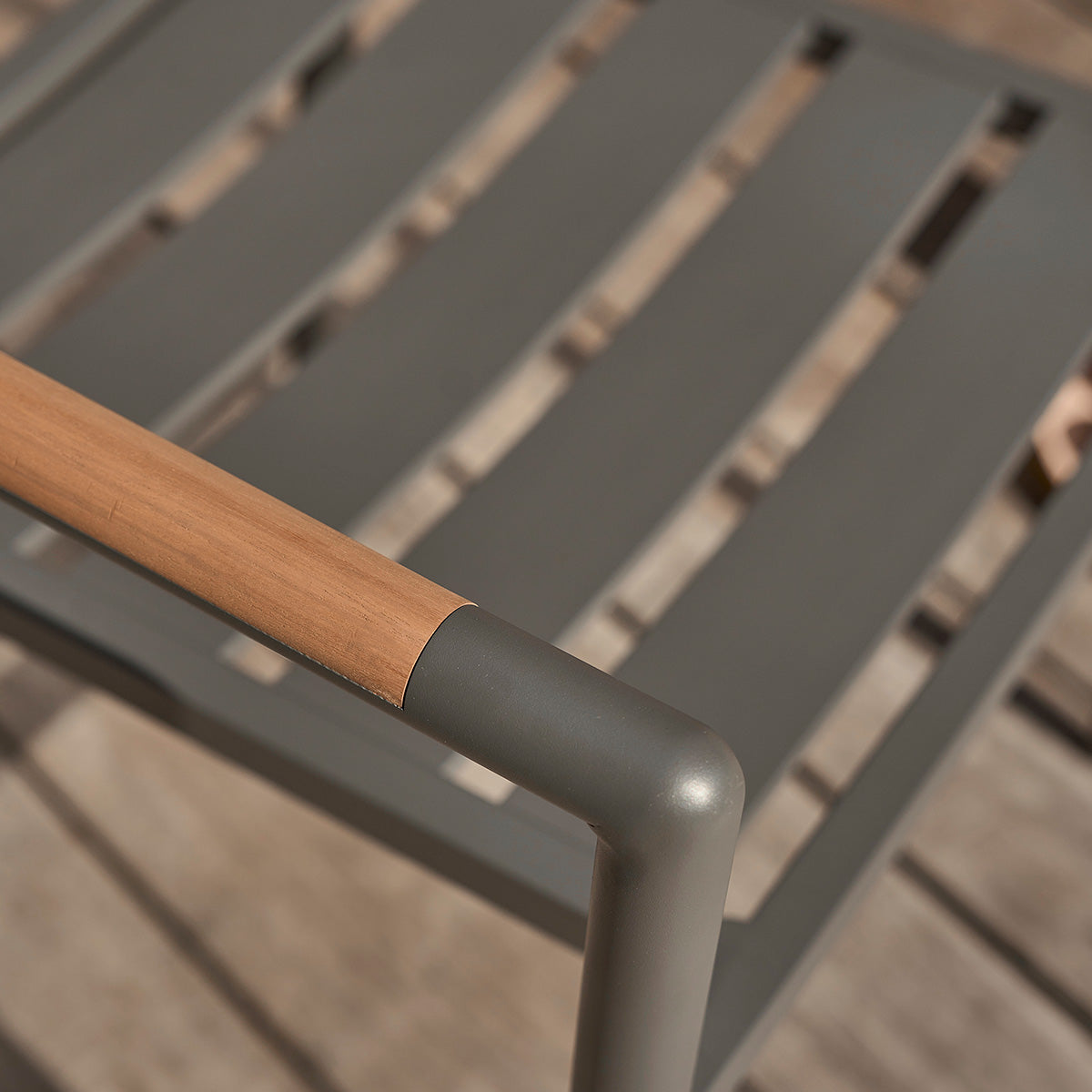 SIENA - Poltrona da giardino in teak massiccio e alluminio (set di 2)