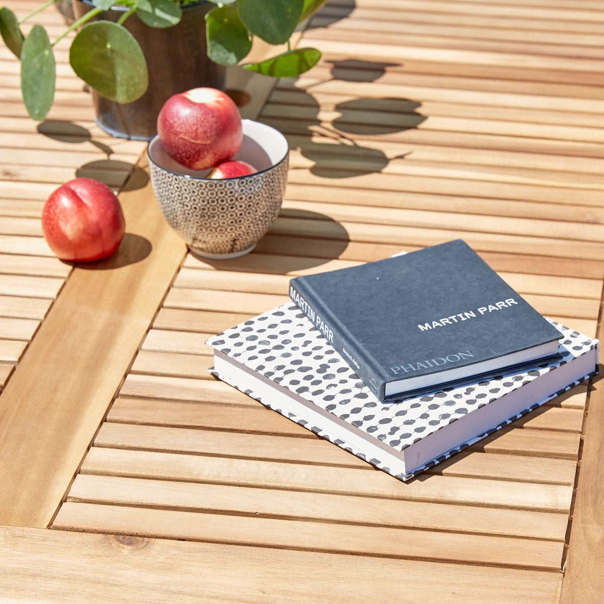 HANOÏ - Set di mobili da giardino in legno massello di acacia e textilene nero 4 pers.