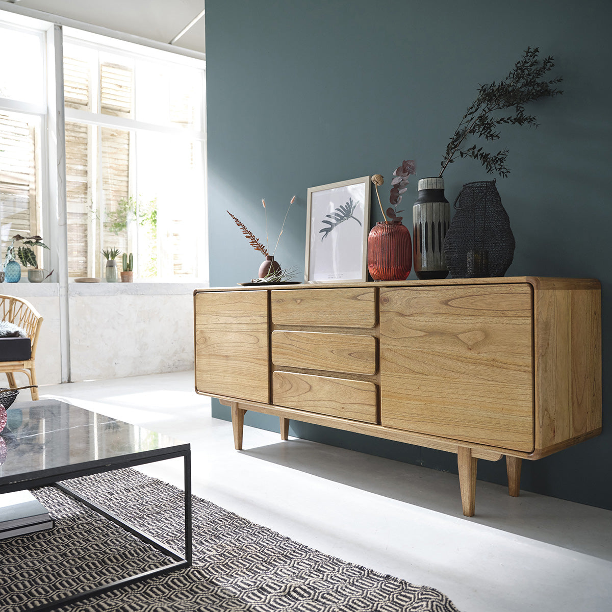 LISON - Commode en mindi massif 180 cm