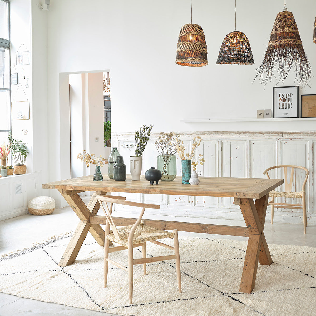 CARGO - Table en teck massif recyclé 8 pers.