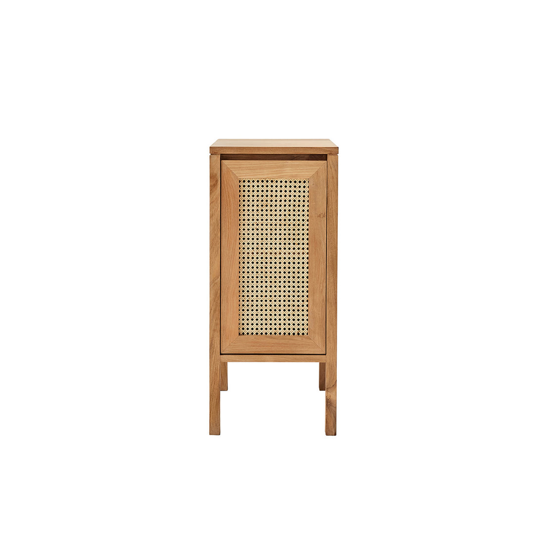 ELIOTT - Handwaschbecken aus massivem Teakholz und Rohrgeflecht 35 cm