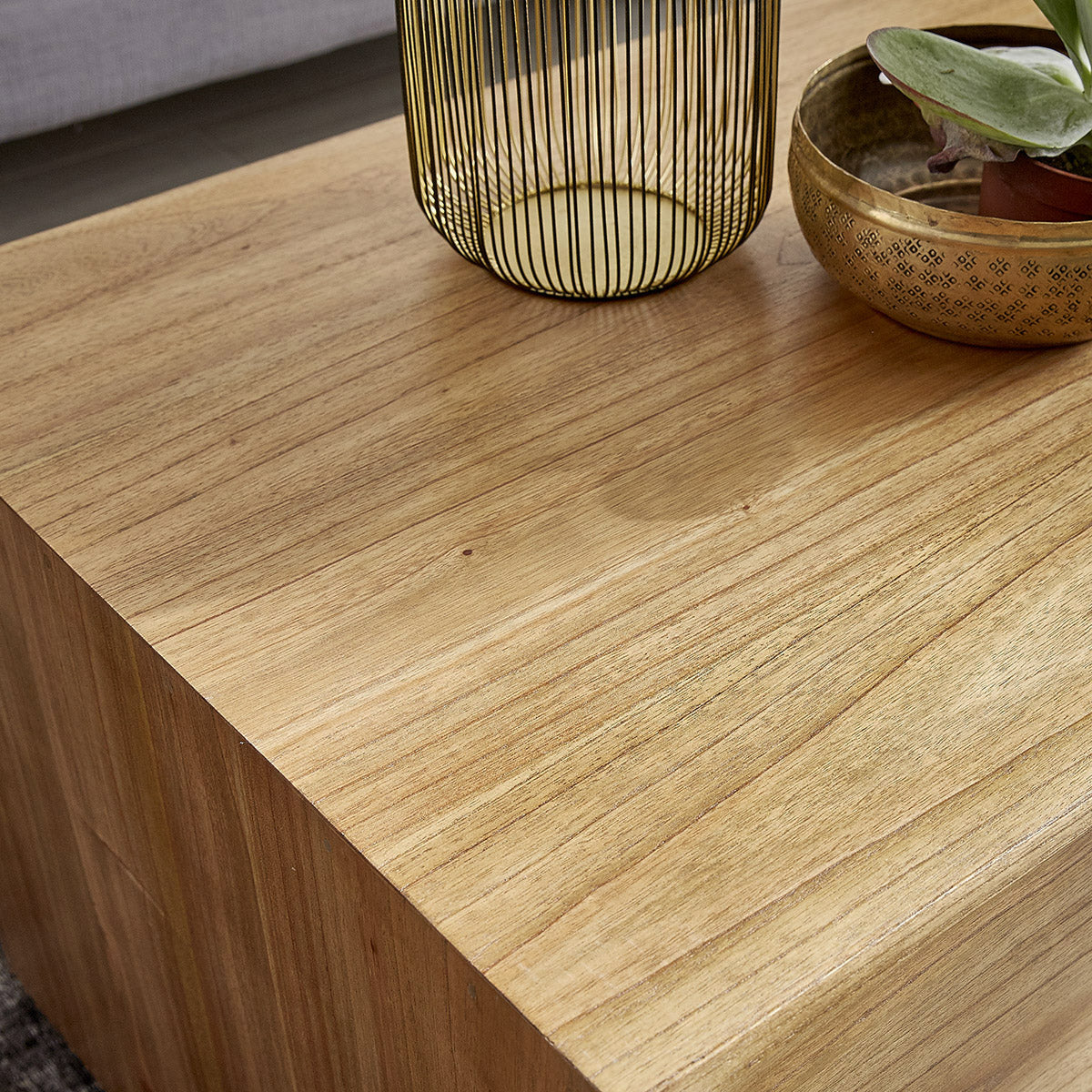 TILO - Tavolino in mindi massello 120 cm