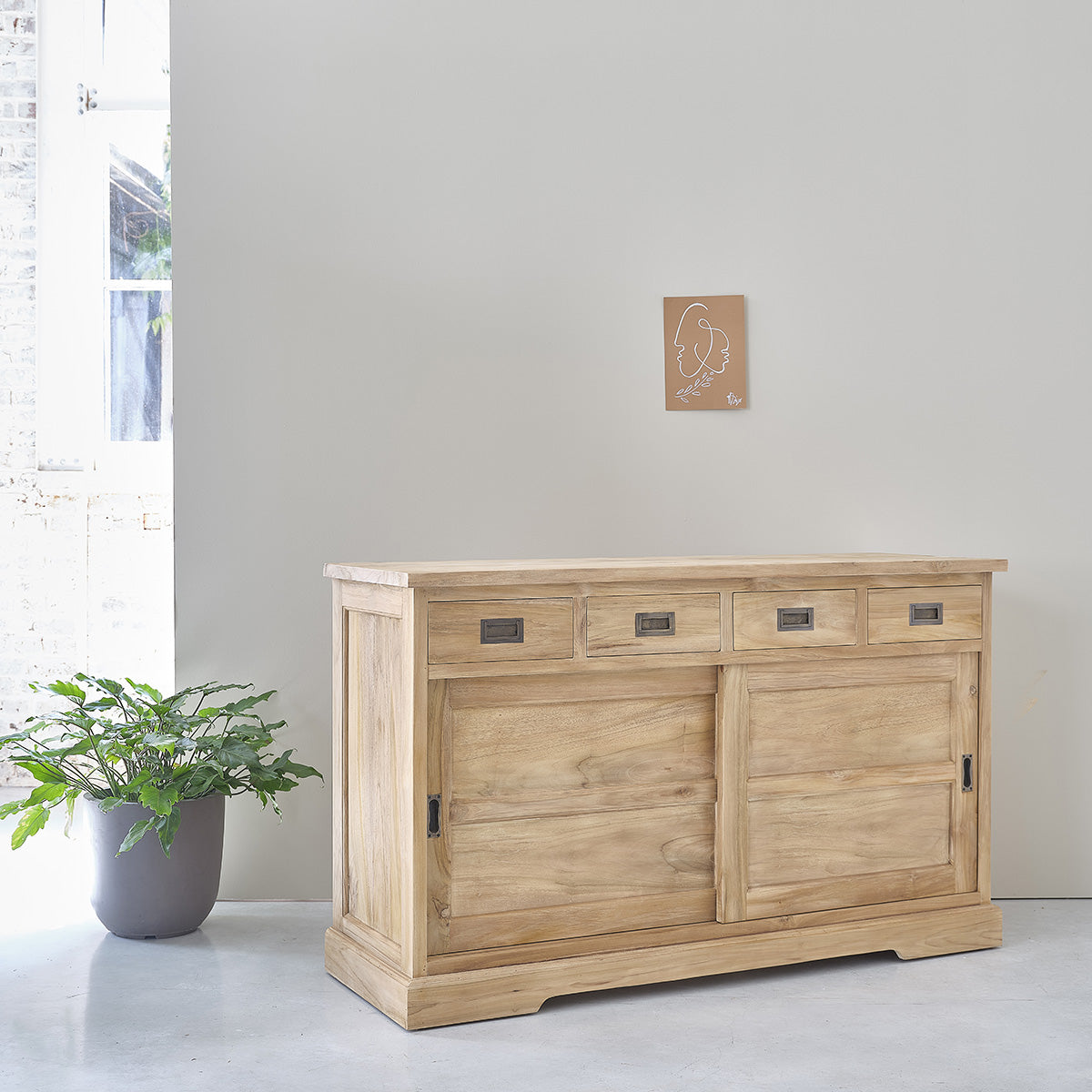 BOSTON - Credenza in teak massello 150 cm