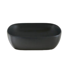 Vasque ovale en céramique noire 49,5 cm