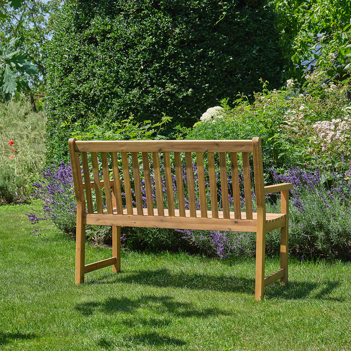 MILOS - Banc de jardin en acacia massif huilé 120 cm