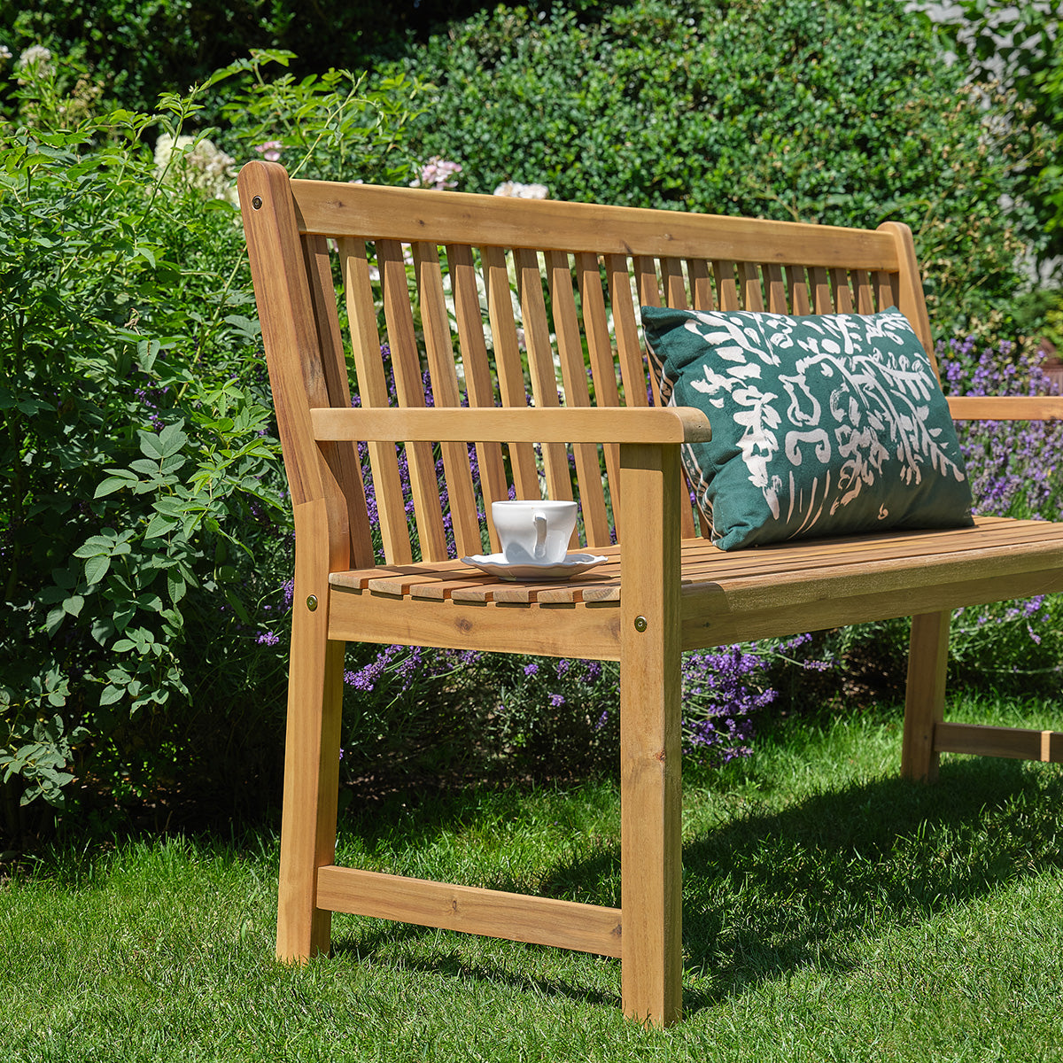 MILOS - Banc de jardin en acacia massif huilé 150 cm