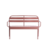Banc de jardin en aluminium framboise