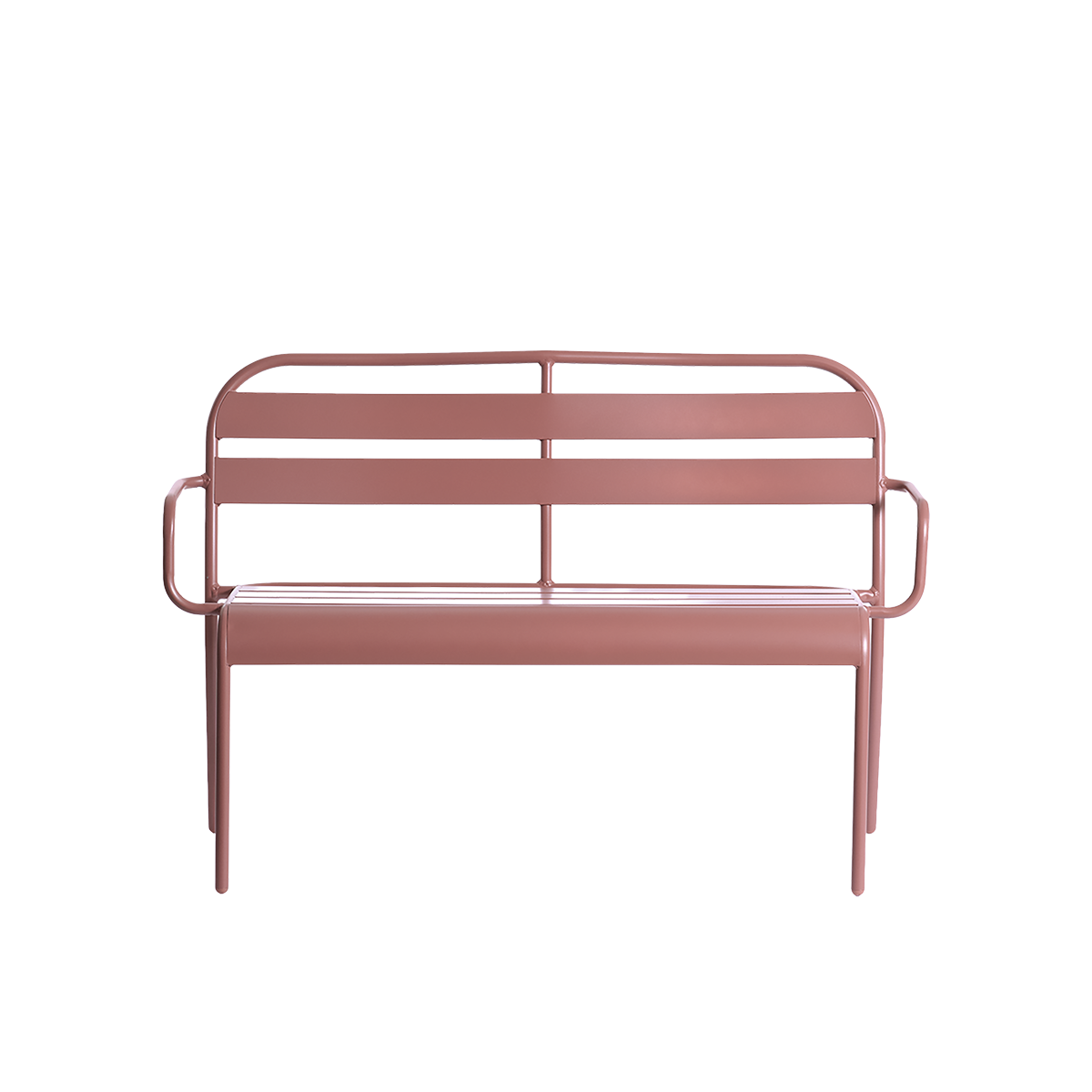 Banc de jardin en aluminium framboise