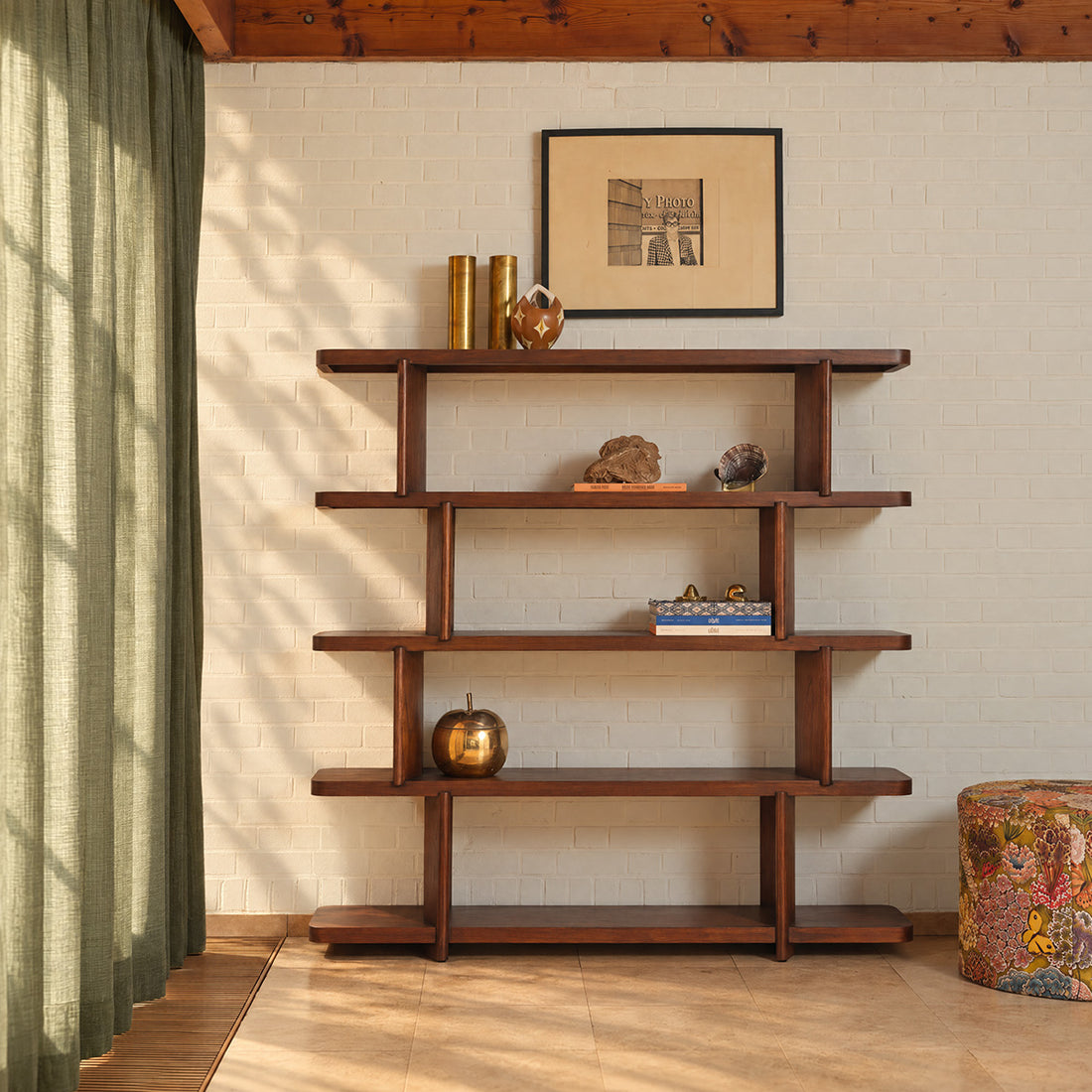 OTTO - Bibliothèque haute en mindi marron, H 161 cm