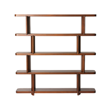 Libreria alta in legno di mindi marrone, H 161 cm