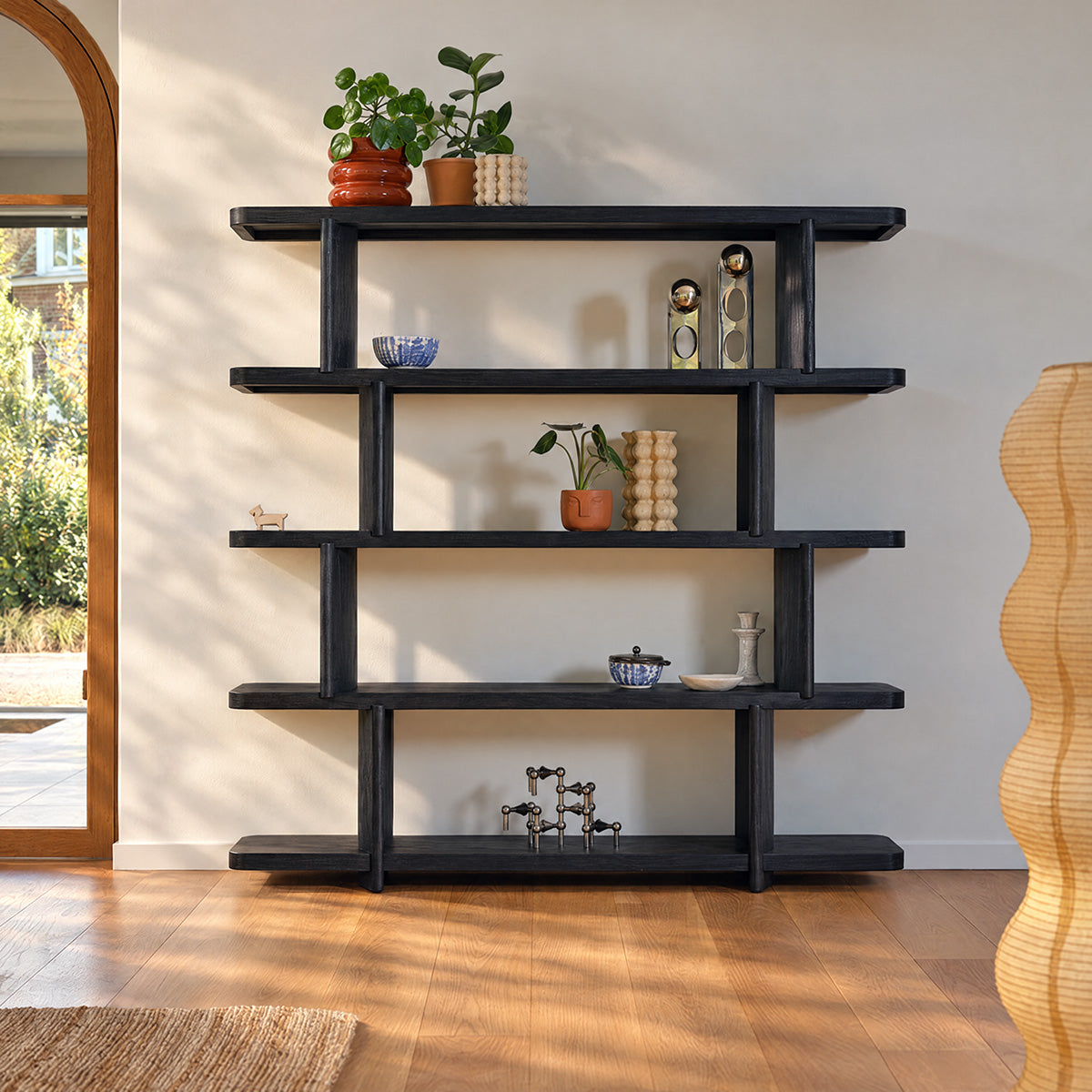 OTTO - Scaffale in legno di mindi nero, H 161 cm