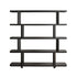 Scaffale in legno di mindi nero, H 161 cm