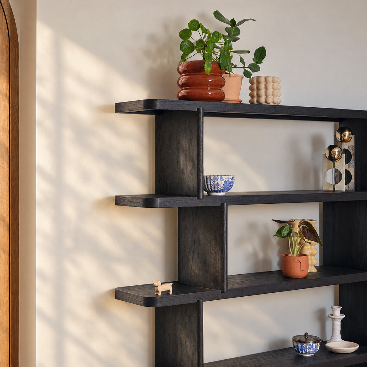 OTTO - Scaffale in legno di mindi nero, H 161 cm