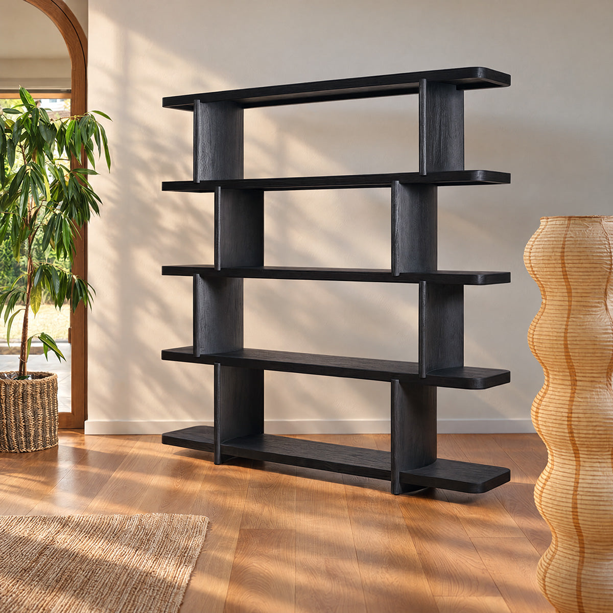 OTTO - Scaffale in legno di mindi nero, H 161 cm