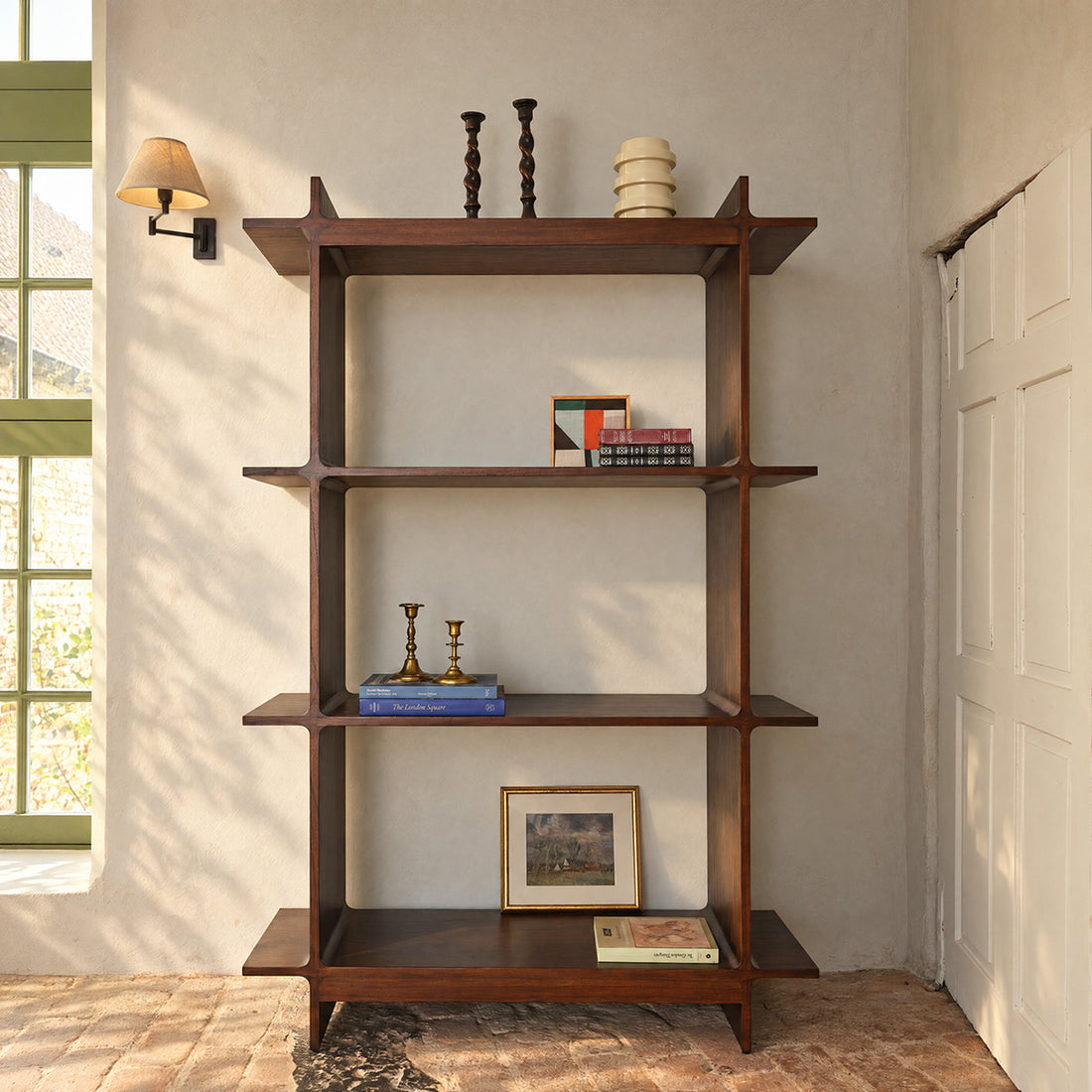 NOAM - Étagère en mindi marron, H 175 cm