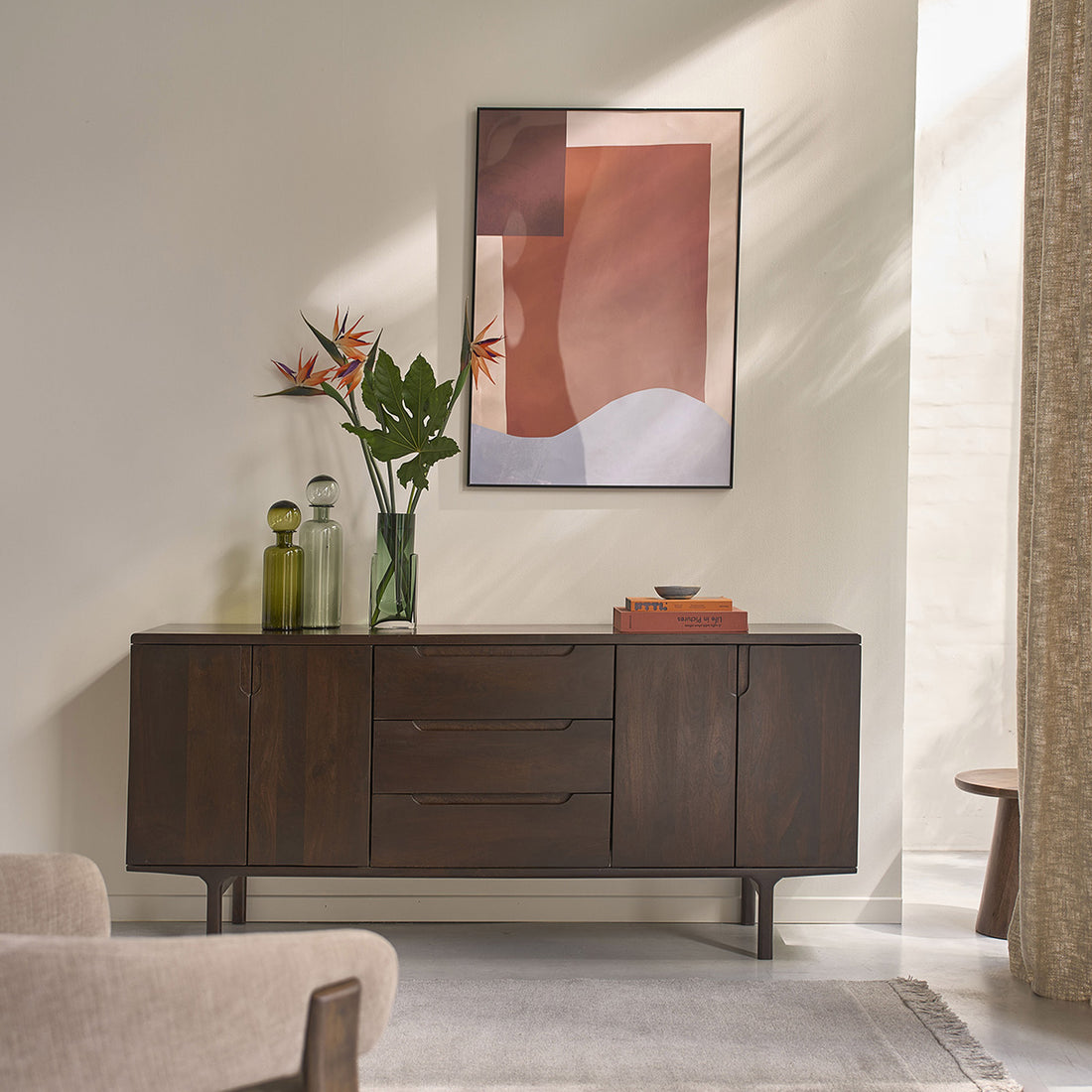 LAZARE - Buffet en manguier massif 180 cm