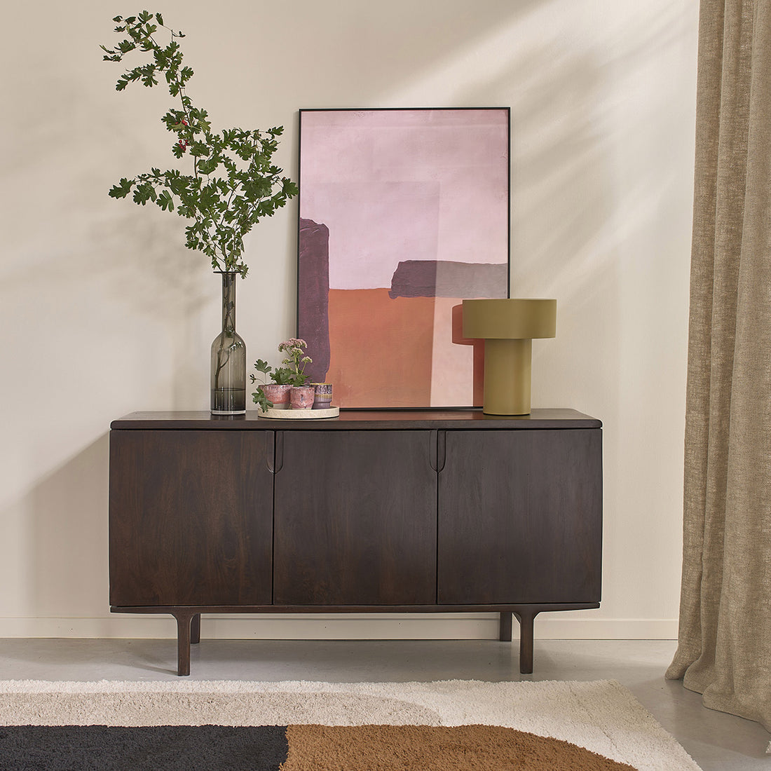 LAZARE - Buffet en manguier massif 150 cm