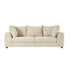 Canapé droit 4 places en tissu texturé beige chiné