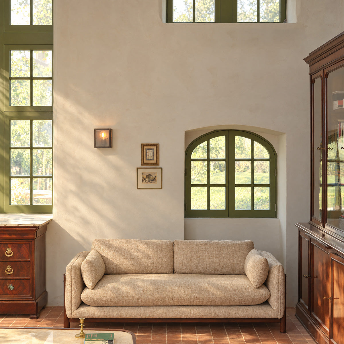 YVES - 2-Sitzer-Sofa „Mindi“ aus beigem Melange-Stoff