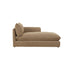 Méridienne gauche modulable en tissu texturé marron clair