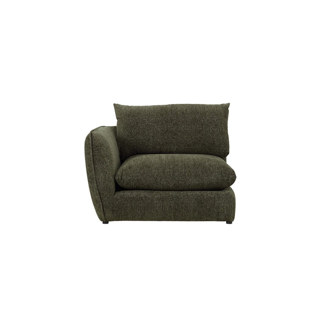LEOPOLD - Angle gauche modulable en chenille chiné vert