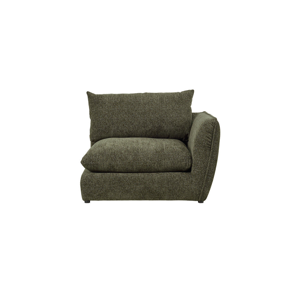 LEOPOLD - Angle droit modulable en chenille chiné vert
