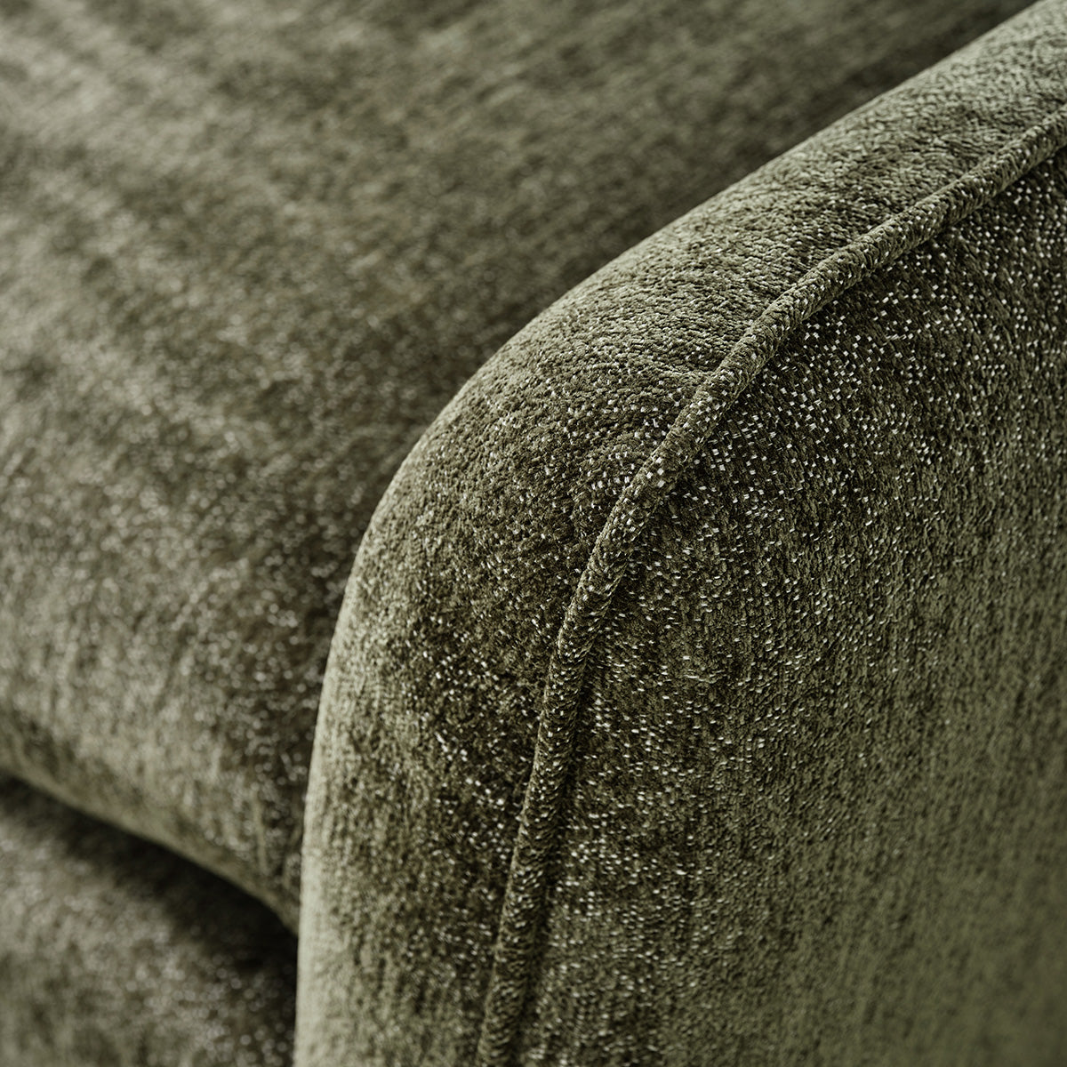 LEOPOLD - Angle droit modulable en chenille chiné vert