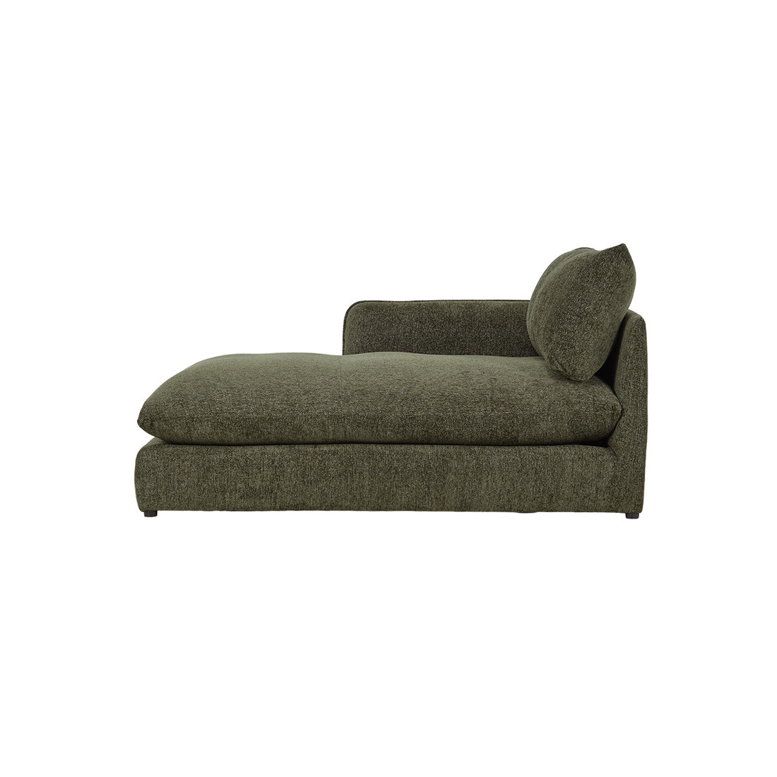 LEOPOLD - Méridienne gauche modulable en chenille chiné vert