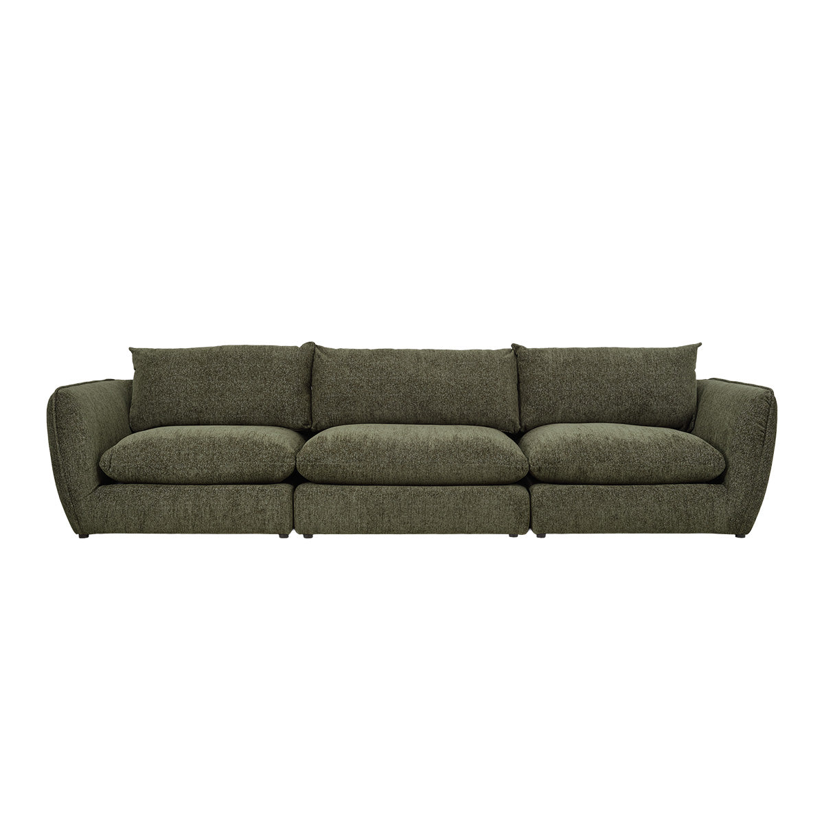 LEOPOLD - Canapé modulable 3 places en chenille chiné vert
